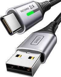 INIU USB C Kabel 2m, Typ C 3,1A Handy Ladekabel USB auf USB C Schnellladekabel, Nylon USB-C Aufladekabel Lang für iPhone 16 15 Pro Samsung Galaxy S21 S20 S10 Note 10 Google Pixel 7 6 Xiaomi usw.