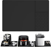 Almohadilla cafetera de silicona 40.5x60.8cm, bandeja protectora de la encimera de la cafetera con tapete de secado de vajilla cocina, accesorios antideslizante para debajo de la cafetera