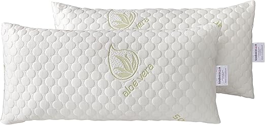 Todocama - Almohada viscoelástica Aloe Vera con Copos 100% viscoelásticos. Tejido Strech Aloe Vera. Termoregulable. Firmeza Media - Alta. Fabricado en España. (Pack 2 x 70 cm)