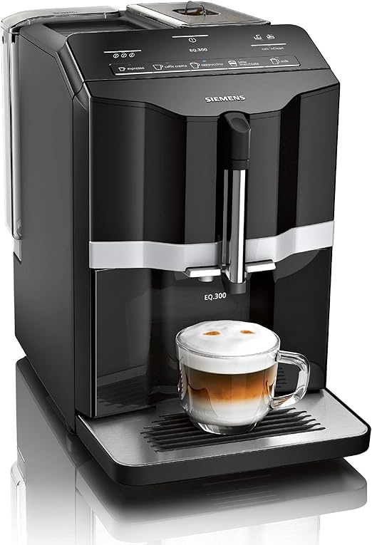 Siemens TI351209RW Cafetera Espresso Superautomática, EQ.300, 1300 W, 1.4 litros, Plástico, Negro