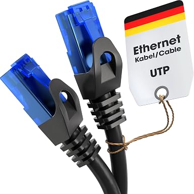 KabelDirekt – Cable Ethernet 10Gbit/s – 1,5m, negro