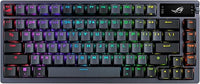 ASUS ROG Azoth - Teclado Mecanico Gaming 75%, Cubierta Metálica, Switch ROG NX Red lubricados, ABS, Kit de Lubricado, IR, BT y USB-C, Pantalla OLED, Tres Alturas y Compatible con Mac - QWERTY español