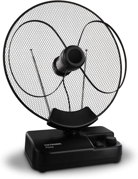 Metronic 426994 - Antena de interior orientable con gacia 26 dB, negro
