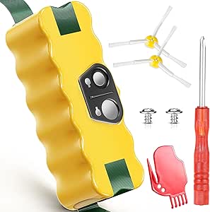 5500mAh Ni-MH Batería de Respuesto para iRobot Roomba 500 600 700 800 Series 530 531 532 535 536 540 550 552 560 570 580 595 620 650 660 760 770 780 790 870, con Cepillos, Atornillos y Destornillador