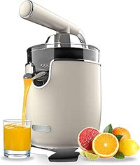 Cecotec Exprimidor Eléctrico de Brazo Naranjas y Cítricos Xqueeze RetroJuice 1000. 1000W, Filtro de Acero Inox, 2 Conos Desmontables de Diferente Tamaño, Palanca y Sistema Antigoteo