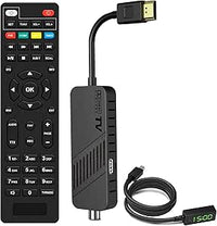 LEYF Decodificador TDT Full HD 1080P DVB T2, Sintonizador TDT, Escondido detrás del TV, Display Digitale, HEVC H265 Main 10 bit, HDMI, USB, Control Remoto IR 2 en 1