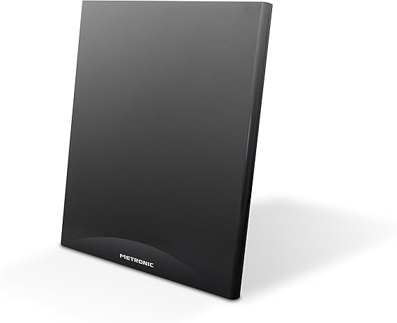 Metronic 416975 Antenne d'intérieur amplifiée 55 dB - filtre 4G - extra plate - 4K HD