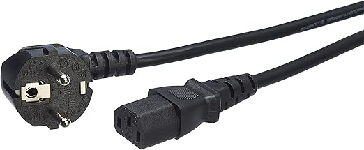 Amazon Basics Netzkabel - 0,9 m , Schwarz, Buchse auf Stecker