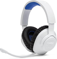 JBL Quantum 360P Auriculares inalámbricos con bluetooth para Playstation, micrófono desmontable, cancelación activa del ruido, QuantumSOUND Signature, 22 horas de batería, blanco