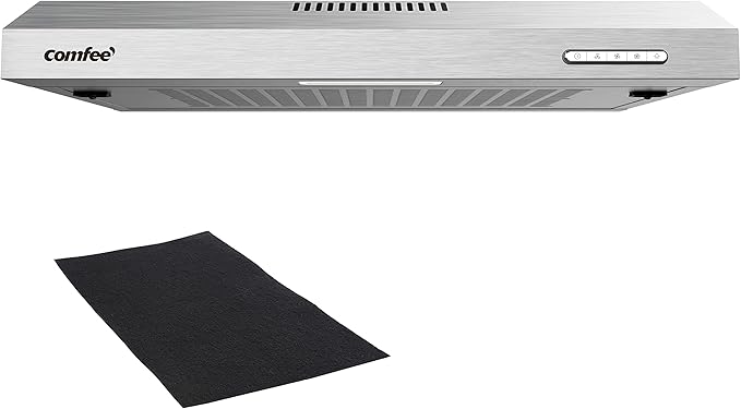 COMFEE' Cappa Aspirante 60 cm SLIF17SS-60 A LED Sottopensile Aspiratore A Parete Aspirazione Superiore 600 mm - Argento