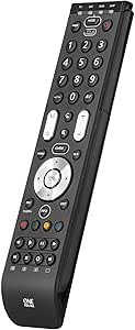 One For All - Mando a Distancia Universal Essence 4 para 4 Dispositivos TV, TNT - Control Remoto Universal - Funciona con Todas Las Marcas – Negro - URC7140