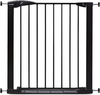 Puerta de Escalera Munchkin, Segura para niños pequeños y bebés, Puerta de Escalera de Ajuste a presión para bebés o Perros, Puerta de Seguridad, 76-82 cm, Negro