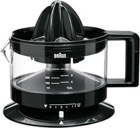 Braun Hogar TributeCollection CJ3000 BK - Exprimidor Eléctrico, 20 W, 350ml, Cantidad de Pulpa Ajustable, Apto para Lavavajillas, Color Negro