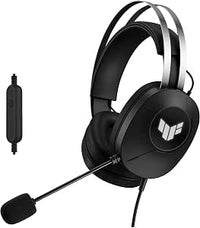 ASUS TUF Gaming H1 Gen II - Auriculares Ligeros de 297g, USB-A con Cable, Controladores de 40 mm, Sonido Envolvente Virtual 7.1, micrófono Team-Speak, Almohadillas duraderas, para PC, PS5 - Negro
