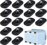 16 Ruedas Mini Negras Autoadhesivas para cajas y muebles de almacenamiento