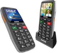 Thumbnail for TOKVIA T102 Teléfono móvil para Mayores,Botones y Teclas Grandes,movil Persona Mayor con Base cargadora,Botón SOS,Fácil de Usar,Volumen Alto,Manos Libres Llamada,Marcación rápida,Foto Contacto,USB-C