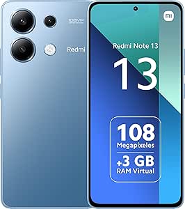 XIAOMI Redmi Note 13 4G - Smartphone de 6+128 GB, Pantalla de 6,67" AMOLED FHD+ 120Hz, Snapdragon 685, Triple cámara de hasta 108MP, Carga rápida 33W, Azul (Versión ES)