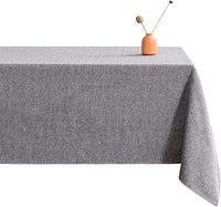 LUOLUO Mantel Impermeable Rectangular Mantel en Aspecto Lino Que Resistente a Las Arrugas Mantel Grueso para Cumpleaños Navidad Fiesta Cocina y Restaurante