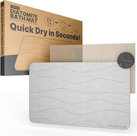 Minismus Alfombrilla Baño 60x40cm, Stone Bath Mat, Alfombra Baño Piedra, Alfombra Diatomita Baño, Alfombra Baño Secado Rápido