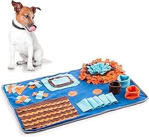 InnovaGoods® Alfombra olfativa para Mascotas, Compartimentos para Rellenar con premios/Snacks, estimula el olfato de tu Mascota y la Mantiene entretenida, Juguetes para Perros y Gatos