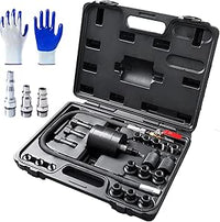 INCENDIOS 24PCS Extractor de Inyectores Diesel Neumático, Extractor Neumático de Boquillas de Inyección con 19 Adaptadores & 3 Conectores 1/4