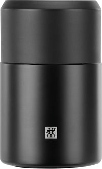 ZWILLING Recipiente térmico para alimentos, cuenco integrado, aislamiento de doble pared, incluye cuchara, 700 ml, altura: 17 cm, negro, pequeño