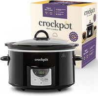Thumbnail for Crock-Pot Olla digital de cocción lenta | 3,5 L (3-4 personas) | Temporizador programable con cuenta atrás | Enchufe UE de 2 clavijas | Negro [CSC113X]
