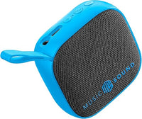 Music Sound - Mini - Altavoz Bluetooth - Potencia de 3 vatios - 4 Horas de reproducción - Compacto y portátil - Acabados de Tela Suave y Colorida - Azul