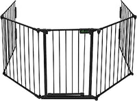 VOUNOT® Barrera de Seguridad para Perros, Valla de Seguridad Rejilla de Protección de Chimenea 300 cm con Kit de Montaje, Negro