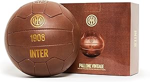 Inter - Balón de fútbol Vintage de 115 años, Talla 5, Incluye Bomba de Aire, balón Texto en Dorado, Objeto de colección, Producto Oficial