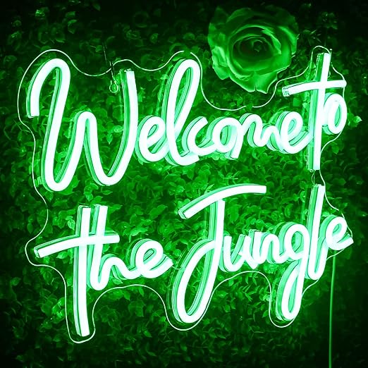 Letrero neón LED Welcome to the Jungle