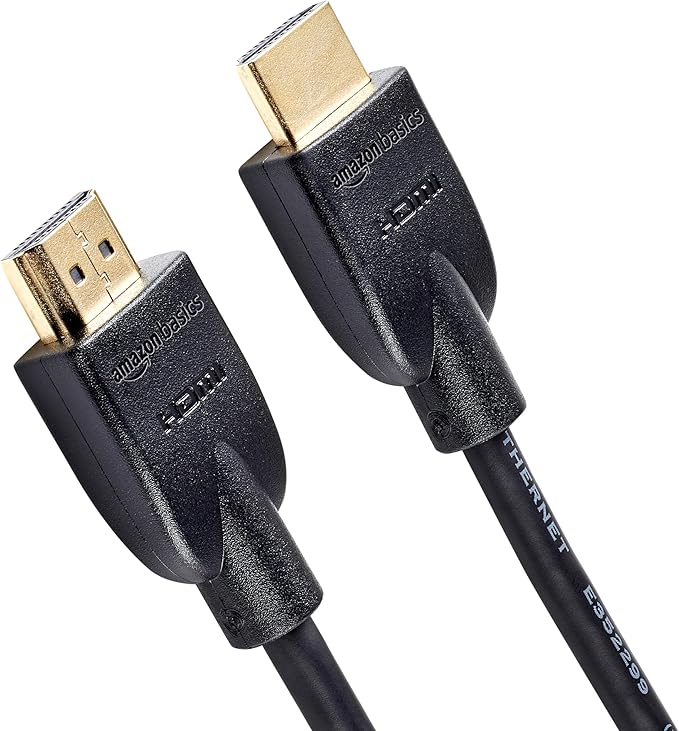Amazon Basics - 4K HDMI-Kabel, 18 Gbit/s Highspeed mit Ethernet, 4K@60Hz, 2160p, 1.8 m, Schwarz