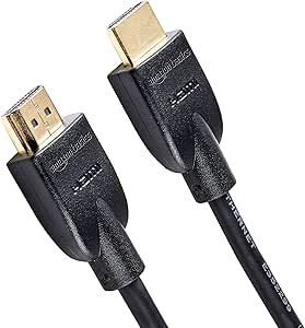 Amazon Basics Cavo HDMI 4K da 1.8 m, alta velocità con Ethernet 18 Gbps, 4K@60 Hz, 2160p, Nero