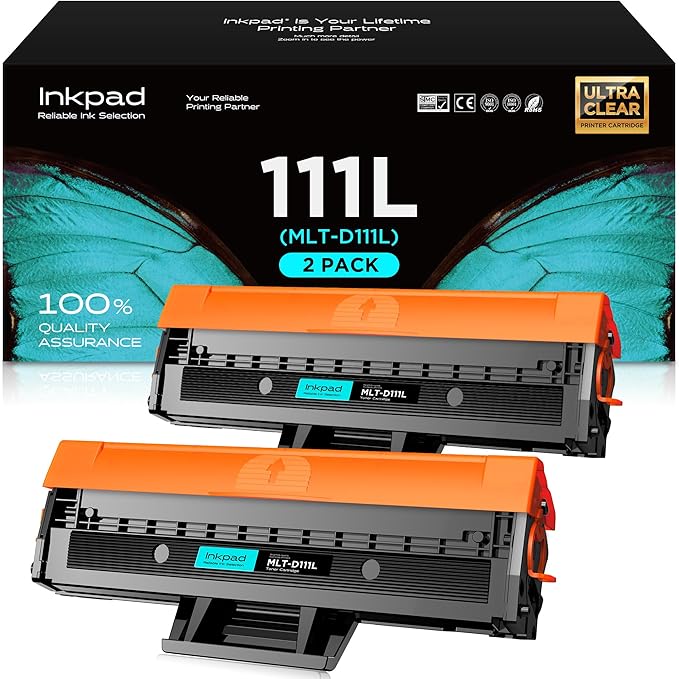 iNKPAD MLT-D111L Cartucho de tóner de repuesto compatible para Samsung MLT-D111S D111S D111L para Samsung M2026 para Xpress M2026W M2070 M2070W M2020W M2022W M2022 M2020 M2070FW (Negro, 2020) Paquete
