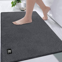 RTBQJ-AT Alfombrilla de baño extragrande de 120 x 80 cm, antideslizante, absorbente, de microfibra suave, lavable a máquina, para ducha exterior