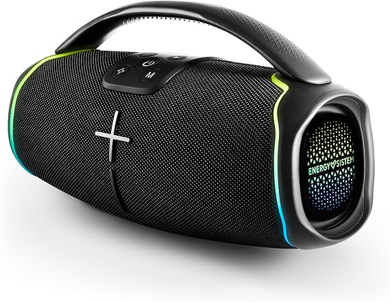 Energy Sistem Hyperbeat – Altavoz Bluetooth (Bluetooth 5.3, True Wireless Stereo, Deep Bass, 15h de batería, IPX6, Luces LED, Asistente de Voz)