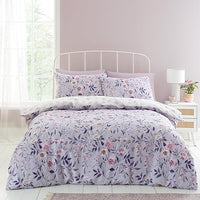 Catherine Lansfield Isadora - Juego de Funda de edredón Reversible con Fundas de Almohada, diseño Floral, Color Lila