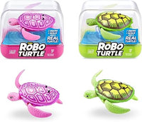 Robo Turtle Tortuga de natación robótica (paquete de 2, verde y rosa)
