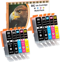 D&C Cartuchos de Tinta Compatible para Canon PGI-550 CLI-551XL para Canon Pixma iP7200 iP7250 iP8750 iX6850 MG5450 MG5550 MG5650 MG5655 MG6350 MG6450 MG6650 MG7100 MG7150 MG7550 MX725 MX925 (10-Pack)