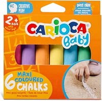 CARIOCA - Caja 6 Tizas Baby Colores sin Polvo, Lavables, +24 Meses