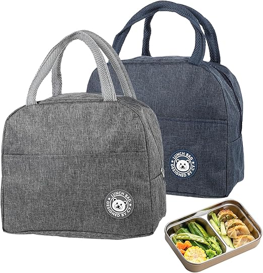 KITDAHOM 6 L Bolsa Comida Trabajo - Bolsa del Almuerzo - Reutilizables Lunch Bag -Bolsa Térmica para Trabajo - Para oficinas y bolsas frigoríficas aisladas para picnics al aire libre