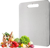 Tabla de Cortar de Titanio, S316 Tabla de Cocina Acero Inoxidable, Cutting Board de Grado Alimenticio de Doble Cara, para Cortar Carne Frutas Verduras, Tabla Cortar Acero Inoxidable(50x30cm)