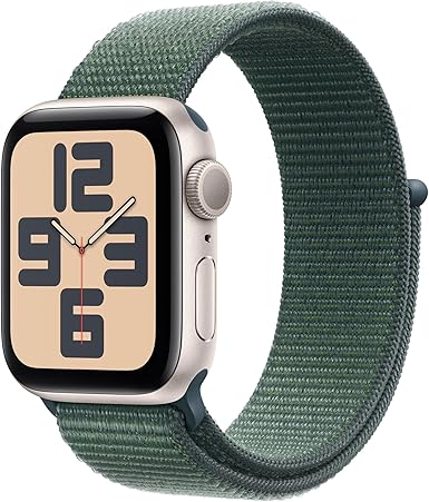 Apple Watch SE de 2.ª generación, 2023 [GPS] Smartwatch con Caja de Aluminio en Color Medianoche de 44 mm y Correa Deportiva Color Medianoche - Talla M/L. Monitor de entreno y sueño, Pantalla Retina
