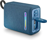 NGS Roller Furia 1 Blue - Altavoz Portátil Compatible con Tecnología Bluetooth, Luces RGB, Impermeabilidad IPX6, 15 W, True Wireless, USB, Duración Batería 9 Horas, Azul