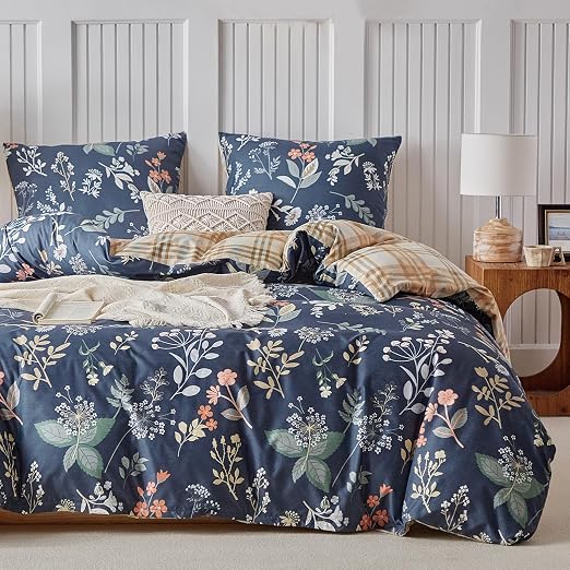 TTCM Funda Nordica 240x260cm, Estampado Floral Azul