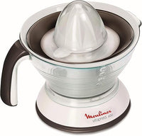Moulinex PC300B Exprimidor eléctrico con doble, filtro regulador de pulpa, jarra transparente desmontable de 0.6 L, cono desmontables, apto para lavavajillas, 25 W
