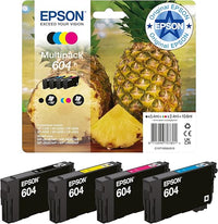 Tinta Original Epson - Multipack 4 Colores 604 - Cartucho Negro, Cian, Magenta y Amarillo en Tamaño Estándar