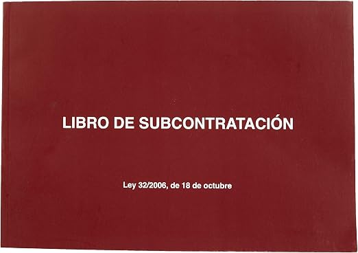 Dohe - Libro de subcontratación - Castellano - Tamaño A4 apaisado (21x29,7 cm) - 10 hojas numeradas y autocopiativas - Material de oficina
