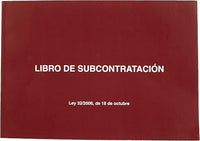 Dohe - Libro de subcontratación - Castellano - Tamaño A4 apaisado (21x29,7 cm) - 10 hojas numeradas y autocopiativas - Material de oficina