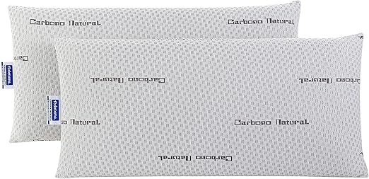 Todocama - Almohada Natural, compuesta por un núcleo 100% viscoelástico con partículas de carbono activo que disminuyen los malos olores y humedades. (Pack de 2 unidades - 75 cm)